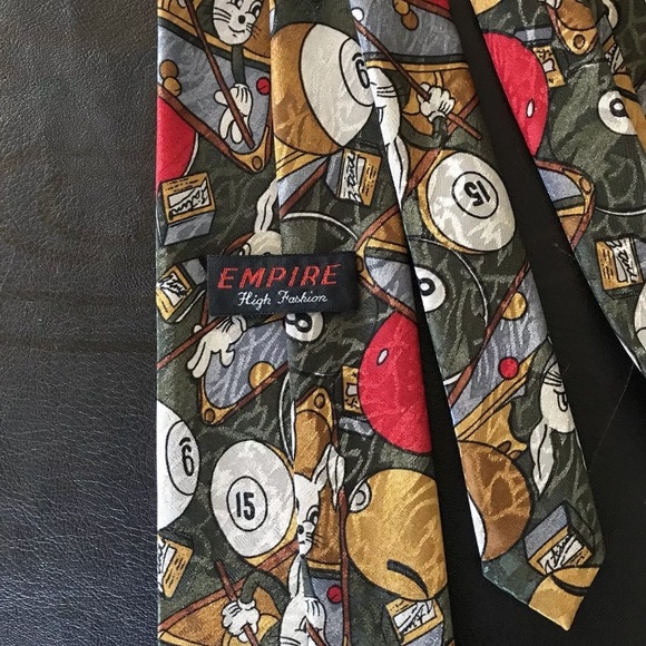 Empire High Fashion Billiards Pool Cue Necktie Tie - Picture 2 of 3